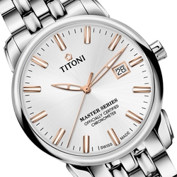 TITONI 梅花錶 大師系列 天文台認證 經典機械腕錶 83188S-575R / 41mm
