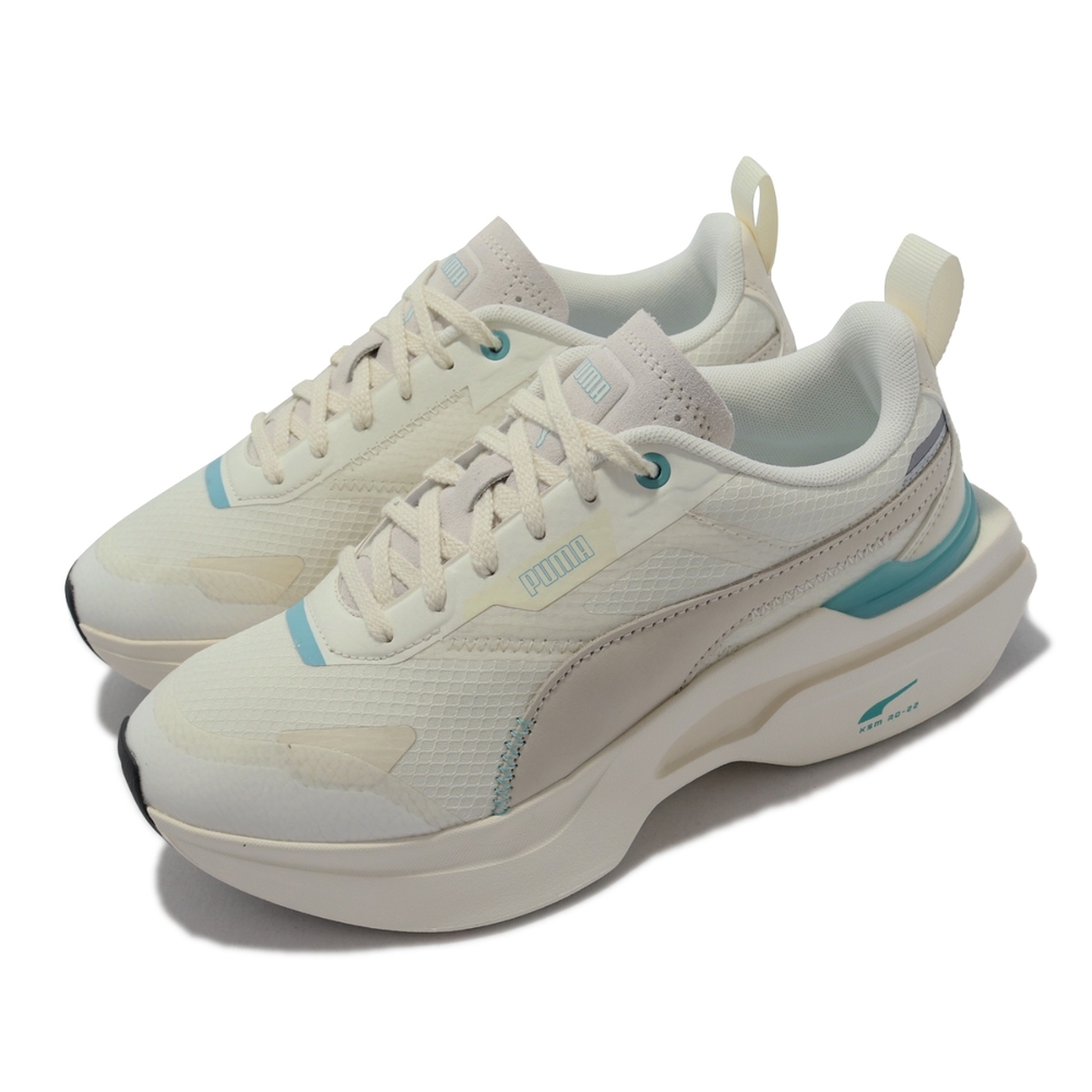 Puma 休閒鞋 Kosmo Rider DC5 女鞋 緩震 透氣 加厚鞋底 修飾腿型 穩定支撐 白 藍 384046-02