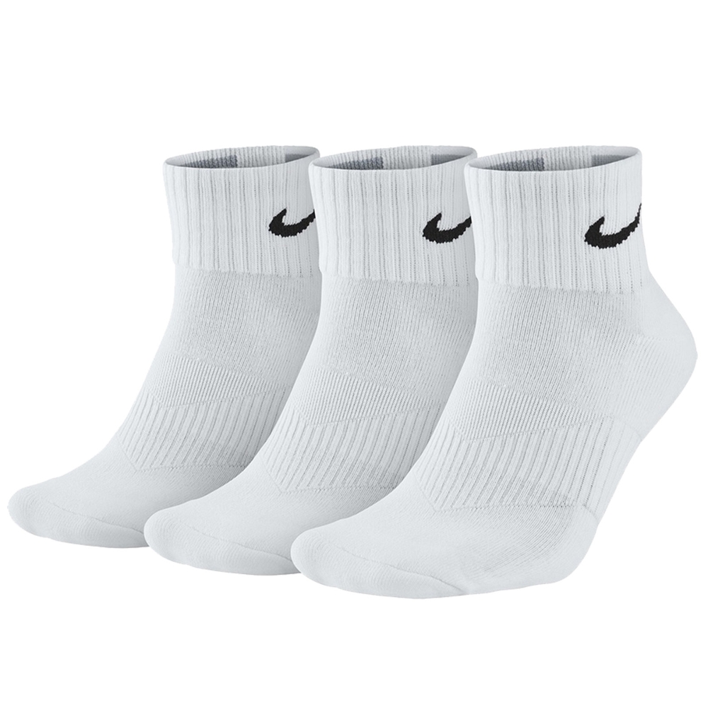 Nike 襪子 Performance 男女款 白 三雙入 短襪 棉質 薄款 穿搭必備 SX4706-101