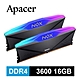 Apacer NOX RGB DDR4 3600 16GB 桌上型RGB發光電競記憶體(8GBx2) product thumbnail 1