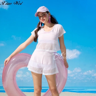 MIT聖手品牌流行大女短袖兩件式褲裙款泳裝NO.A9224088(M-XL)