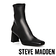 STEVE MADDEN-HUSH 小方頭粗跟短靴-黑色 product thumbnail 1