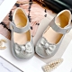 Swan天鵝童鞋-金蔥緞帶蝴蝶結菱格寶寶學步鞋1587-銀 product thumbnail 1