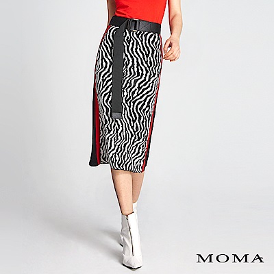 MOMA 斑馬紋針織直筒裙