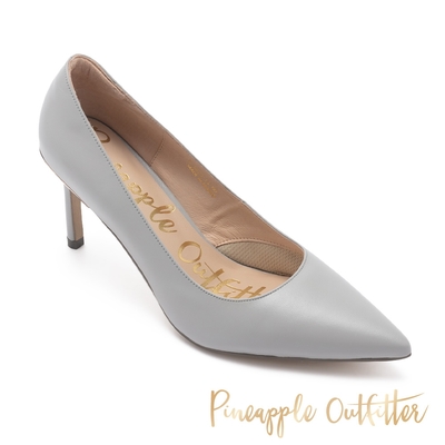 Pineapple-Outfitter-PENNIE-質感羊皮尖頭高跟鞋-灰色