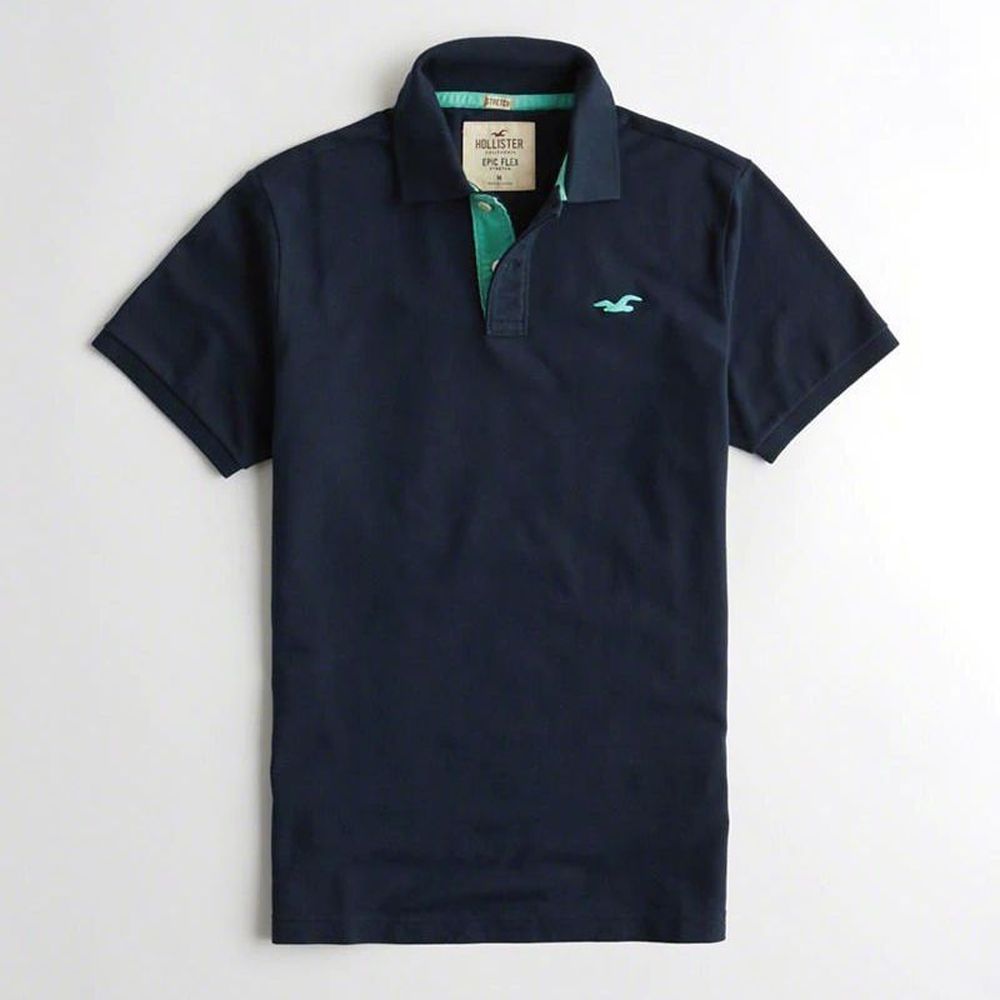 Hollister HCO  短袖 polo 藍色 0913