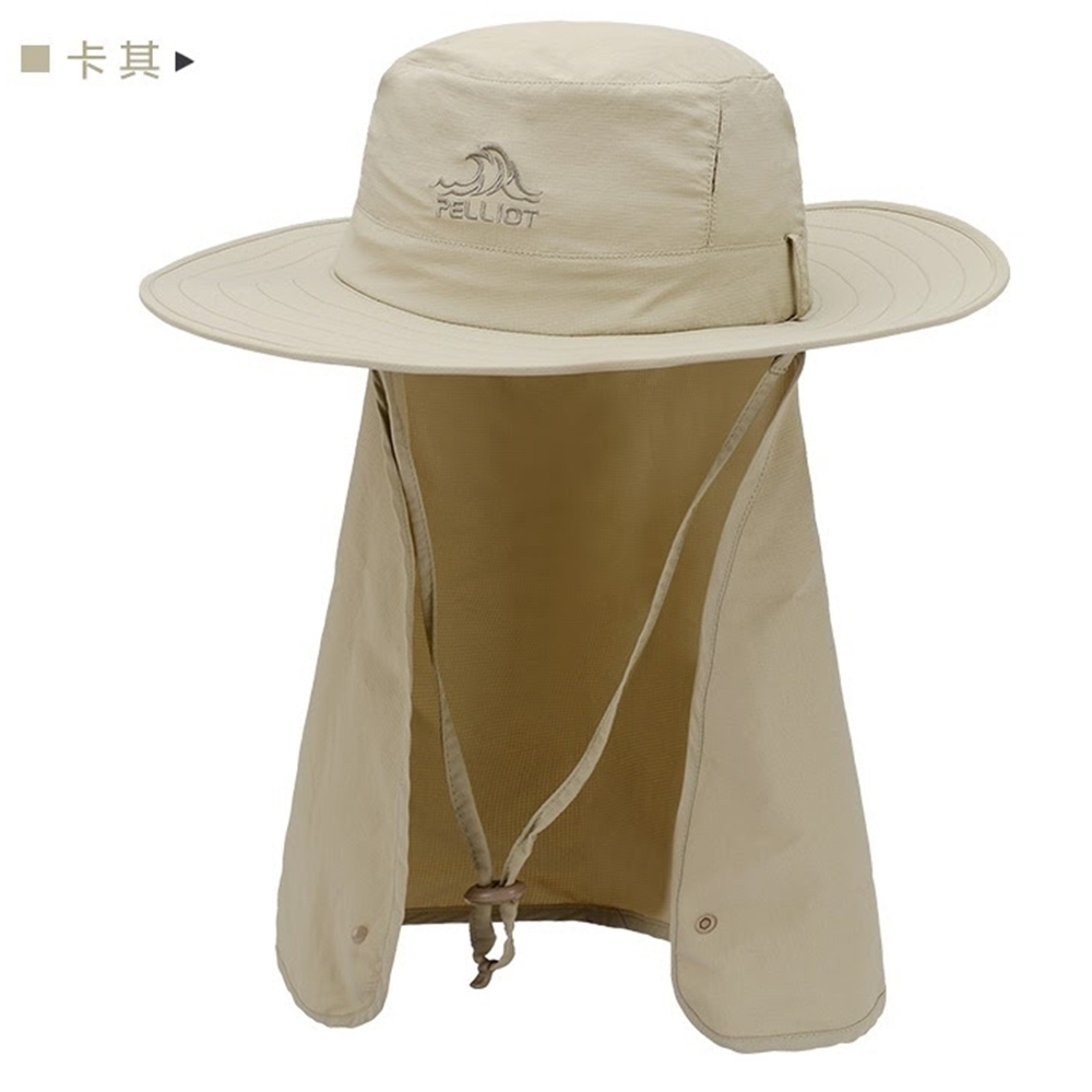 法國Pelliot 360度全防護速乾漁夫帽後簾帽防曬遮陽帽6623403寬邊帽圓邊帽闊葉帽