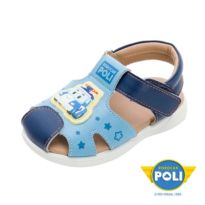 POLI 波力童鞋-正版童鞋 波力 寶寶涼鞋/輕量 絆帶 舒適 MIT 藍(POKT34066)