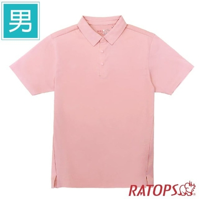 【瑞多仕-RATOPS】男款 無縫涼感彈性短袖POLO衫_DB1776 海螺粉色