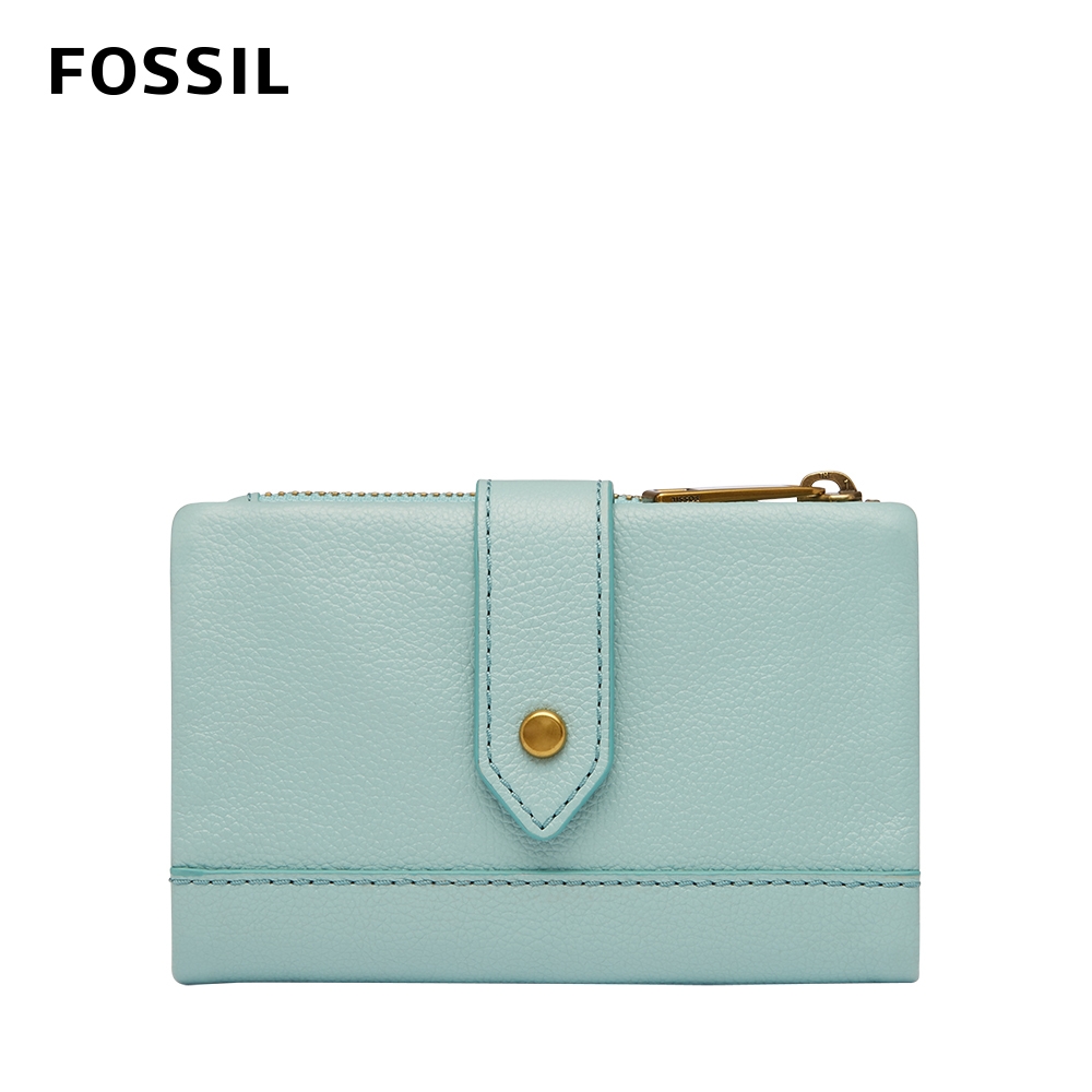 FOSSIL Lainie 含零錢匣扣帶短夾-土耳其藍色 SWL2061480