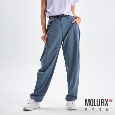 Mollifix 瑪莉菲絲 四面彈力繭型長褲 (灰藍)、瑜珈服、瑜珈褲、Legging