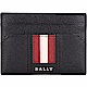 BALLY TACLIPO 經典紅白條紋黑色附錢夾/卡片夾 product thumbnail 1