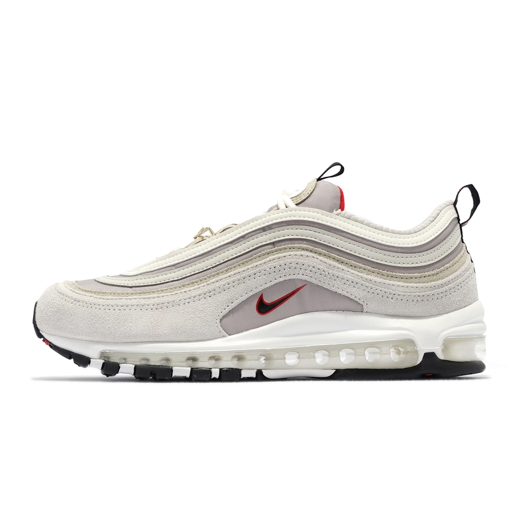 Nike 休閒鞋Air Max 97 SE 運動男鞋經典款氣墊麂皮鞋帶logo造型灰白