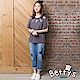 betty’s貝蒂思　半鬆緊刺繡抓痕牛仔褲(藍色) product thumbnail 1