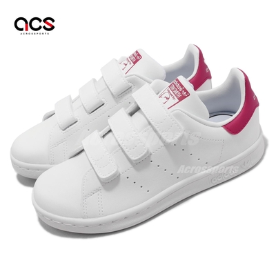 adidas 童鞋 Stan Smith CF C 中童鞋 白 粉紅 史密斯 魔鬼氈 小白鞋 基本款 愛迪達 FX7540