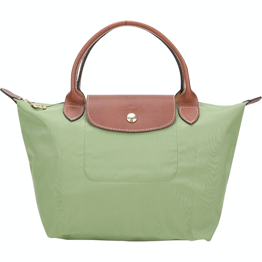 LONGCHAMP Le pliage 原創系列 短提把摺疊水餃包(S/苔蘇綠)LONGCHAMP