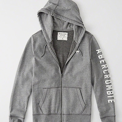 *最低價* AF a&f Abercrombie & Fitch 外套 T恤 灰色 0975