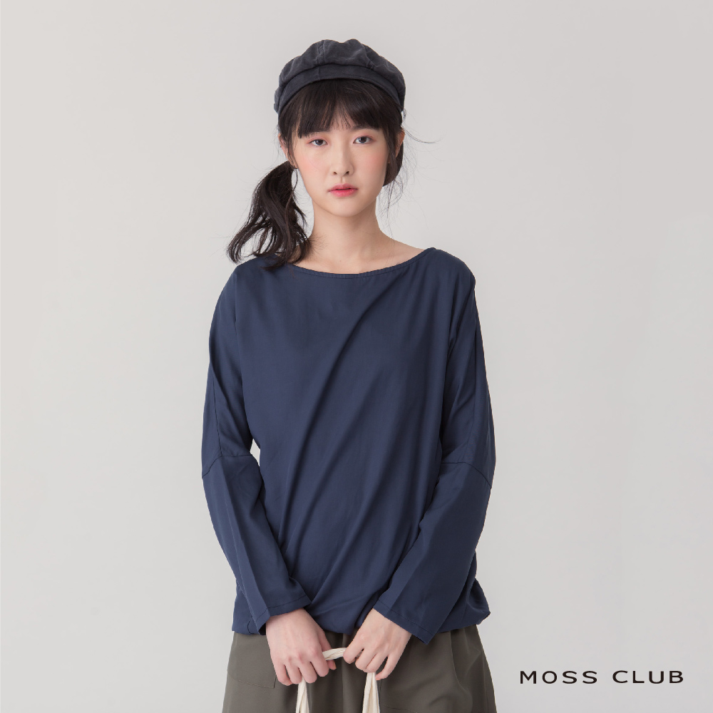 【MOSS CLUB】簡約立體設計-上衣(藍色)