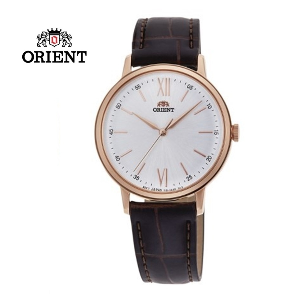 ORIENT 東方錶 CLASSIC 經典系列 玫瑰金 皮帶款 白色 RA-QC1704S - 33.8 mm