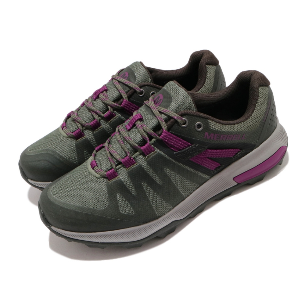 Merrell 戶外鞋 Zion FST Waterproof 女鞋 登山 越野 防水 透氣 支撐 避震 膠底 綠 紫 ML035392