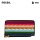 FOSSIL Logan 多層真皮拉鍊RFID防盜長夾-撞色 SL6487186 product thumbnail 1