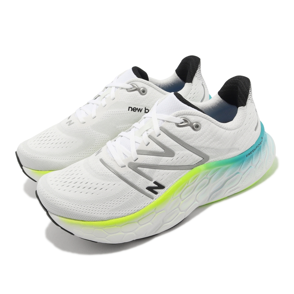 New Balance 慢跑鞋 Fresh Foam X More V4 2E 男鞋 寬楦 白 黑 厚底 反光 NB 運動鞋 MMORWT4-2E