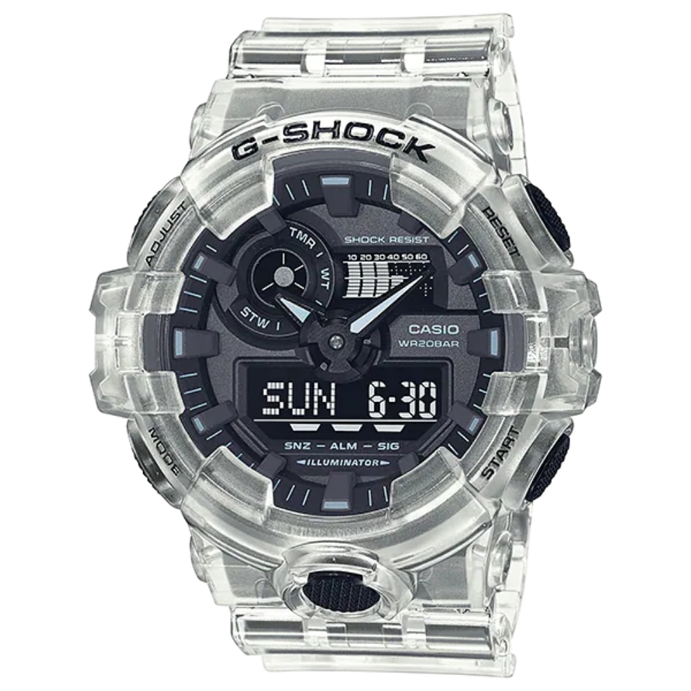 CASIO卡西歐 3D透明感設計G-SHOCK系列(GA-700SKE-7A)