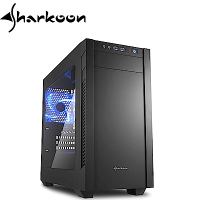 Sharkoon 旋剛 S1000-W 小暴風 micro-ATX 壓克力透側 電腦機殼