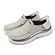 Skechers 休閒鞋 Remaxed-Fenick Slip-Ins 男鞋 灰 藍 套入式緩衝 懶人鞋 健走鞋 204839GRY product thumbnail 1