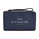 Coach 經典LOGO標誌大手拿包(丹寧藍) product thumbnail 1