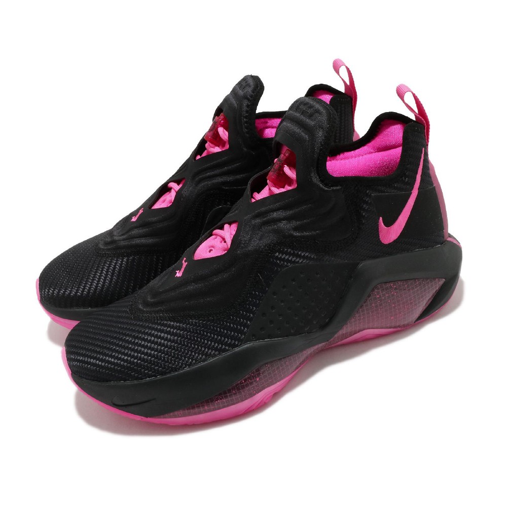Nike 籃球鞋 Lebron Soldier XIV 男鞋 LBJ 明星款 乳癌 避震 包覆 運動 黑 粉 DC2394001