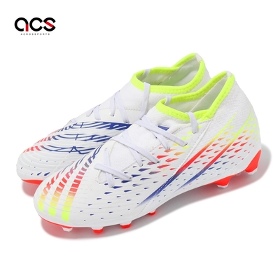 adidas 足球鞋 Predator Edge 3 MG J 大童鞋 小朋友 白 彩 室外足球 訓練 愛迪達 GV8507