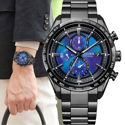 CITIZEN 星辰 限量 HAKUTO-R 限定款 宇宙登月電波計時腕錶-AT8285-68Z/42mm