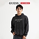 【GUESS】素色休閒LOGO帽T-深灰 product thumbnail 1