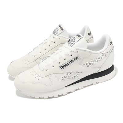 Reebok 休閒鞋 Classic Leather 女鞋 象牙白 灰 皮革 低筒 復古 緩衝 100074373