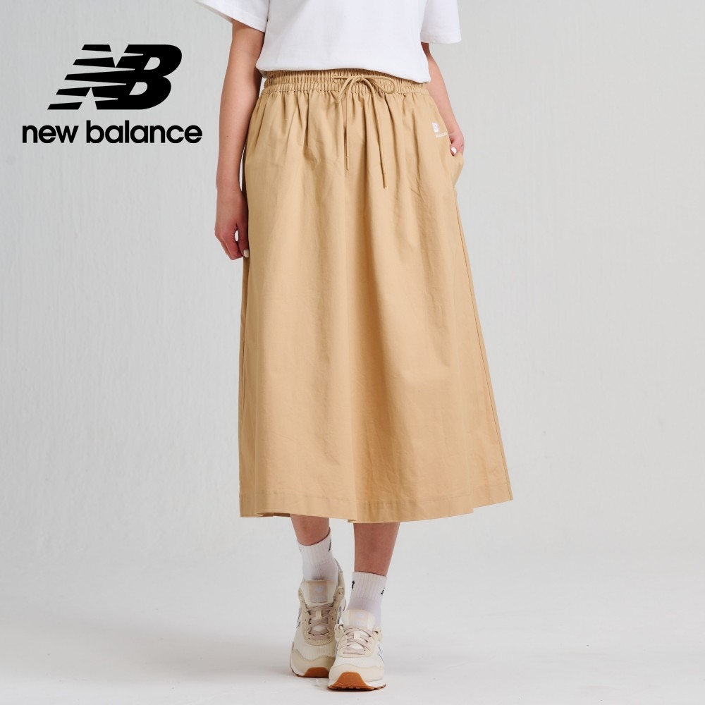 [New Balance]顯瘦鬆緊抽繩A字長裙_女性_卡其色_WK31550INC