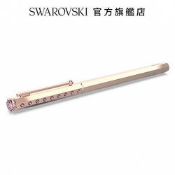 SWAROVSKI 施華洛世奇 圓珠筆經典, 粉紅色, 鍍玫瑰金色調