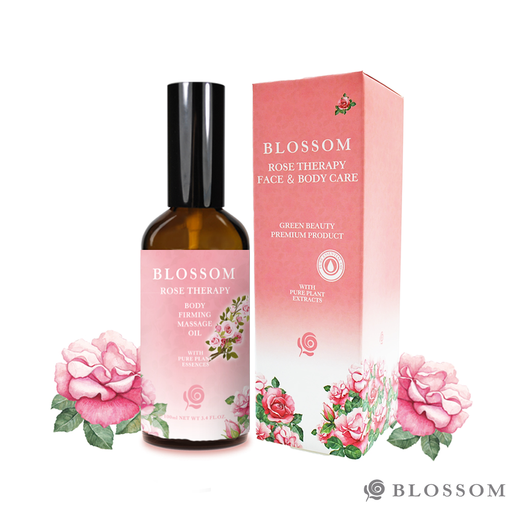 BLOSSOM玫瑰植萃曲線緊緻修護美體按摩油(100ML/瓶)