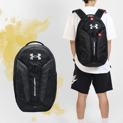 Under Armour 包包 Hustle Pro Backpack 男女款 黑 銀 筆電包 後背包 雙肩包 防潑水 UA 1367060001