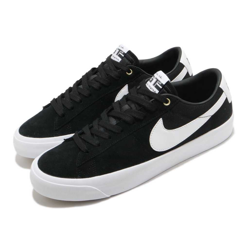 Nike 滑板鞋 Zoom Blazer 運動 男女鞋 氣墊 避震 SB 簡約 球鞋 情侶穿搭 黑 白 DC7695002