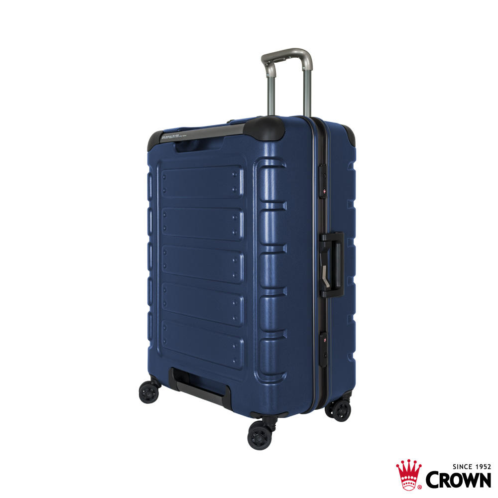 CROWN 皇冠 27吋鋁框箱 藍色悍馬箱 獨特箱面手把 行李箱