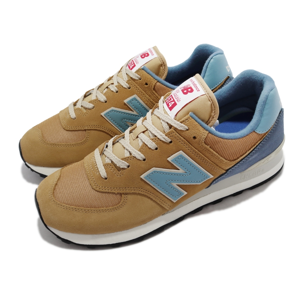 New Balance 休閒鞋 574 復古 經典 麂皮 男女鞋 紐巴倫 緩震 穿搭推薦 百搭 情侶鞋 棕 藍 ML574OV2-D