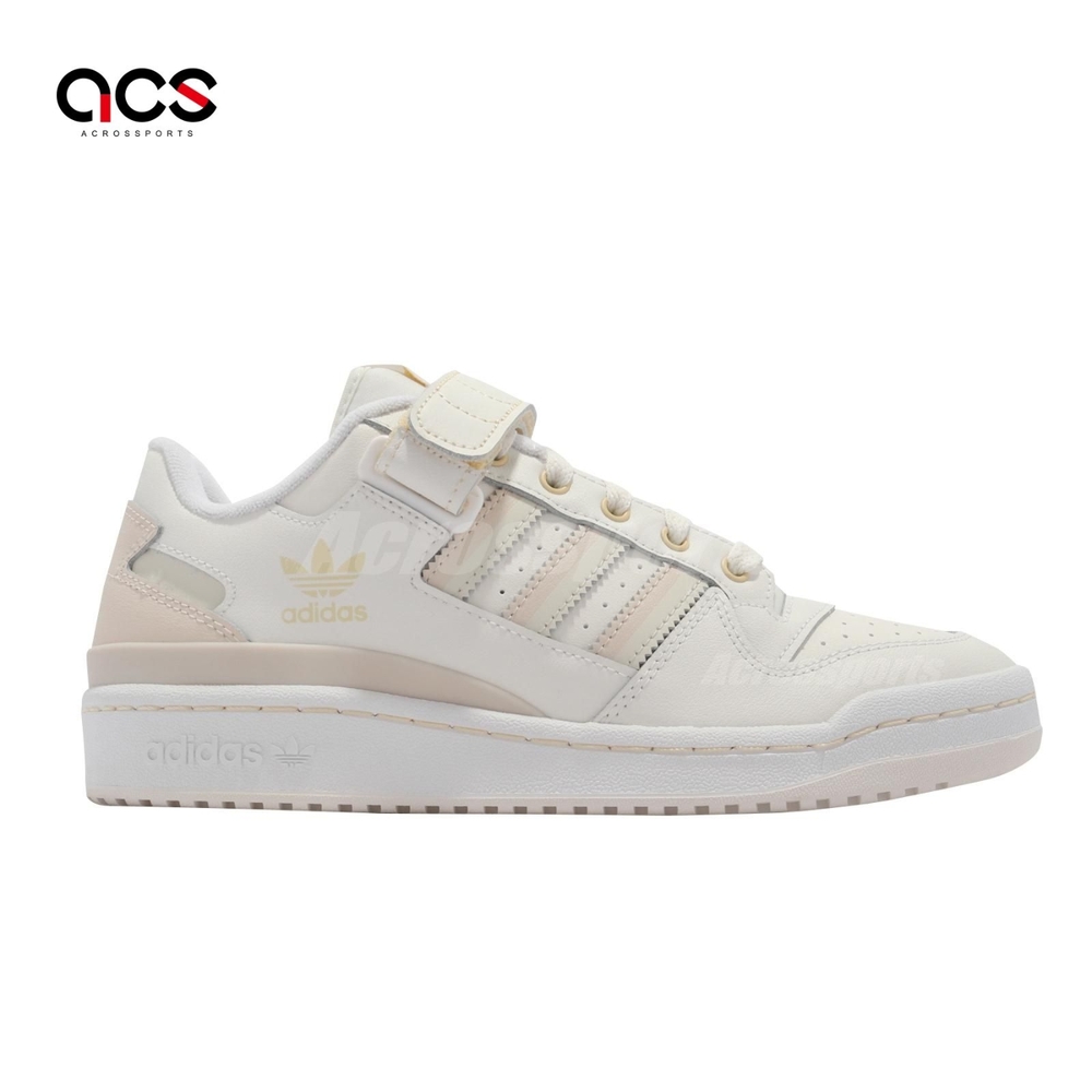 adidas 休閒鞋Forum Low Premium 女鞋愛迪達魔鬼氈舒適皮革穿搭白米白