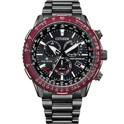 CITIZEN 星辰 PROMASTER 光動能電波 五局計時腕錶 45.9mm / CB5009-55E