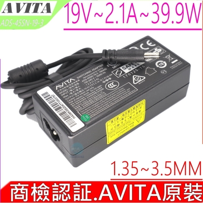 AVITA 19V 2.1A 2.37A 39.9W 40W 充電器 變壓器 電源線 適用 LIBER NS14A6 NS14A9 NS12A1 NS13A2 NS14A  VJE151G11W