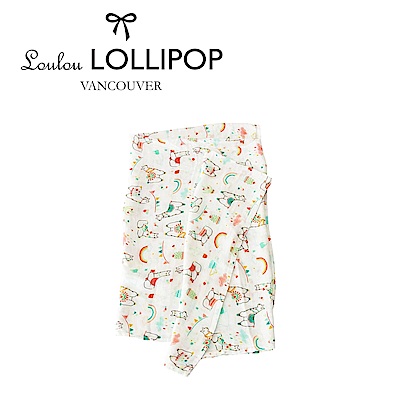 加拿大Loulou lollipop 竹纖維透氣包巾120x120cm-彩虹草泥馬