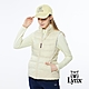 【Lynx Golf】女款防風潑水保暖羽絨造型三色織帶拉頭無袖背心-卡其色 product thumbnail 2