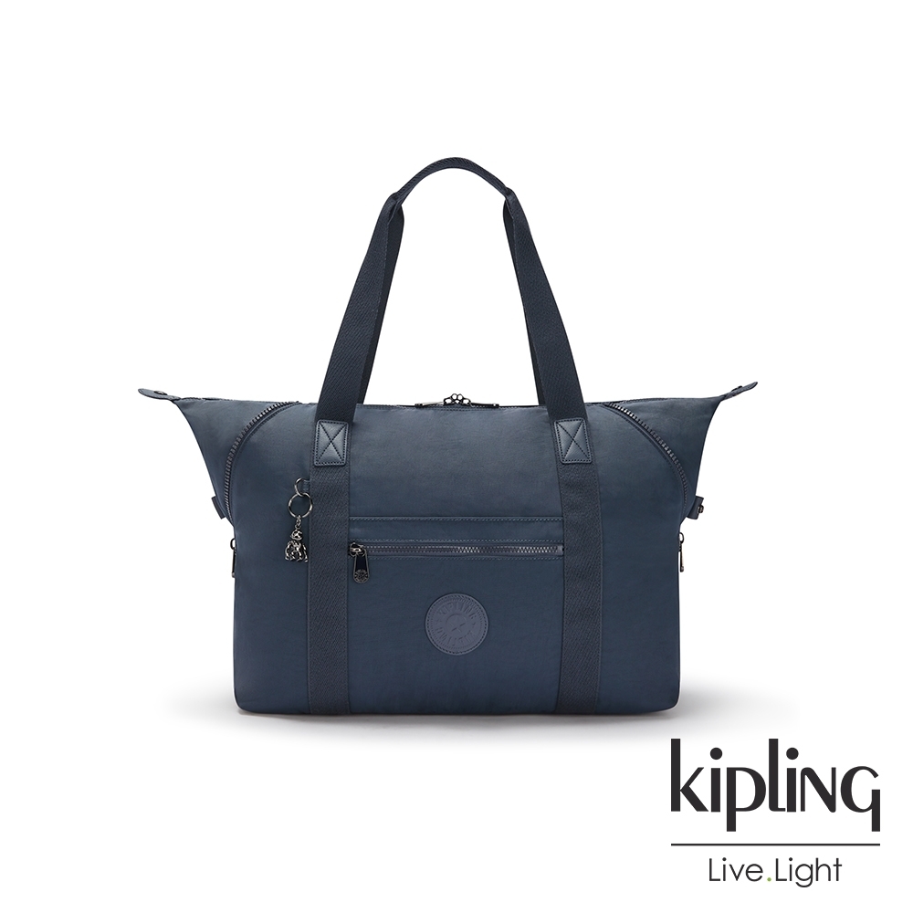 Kipling 質感都市藍灰色手提側背包-ART M