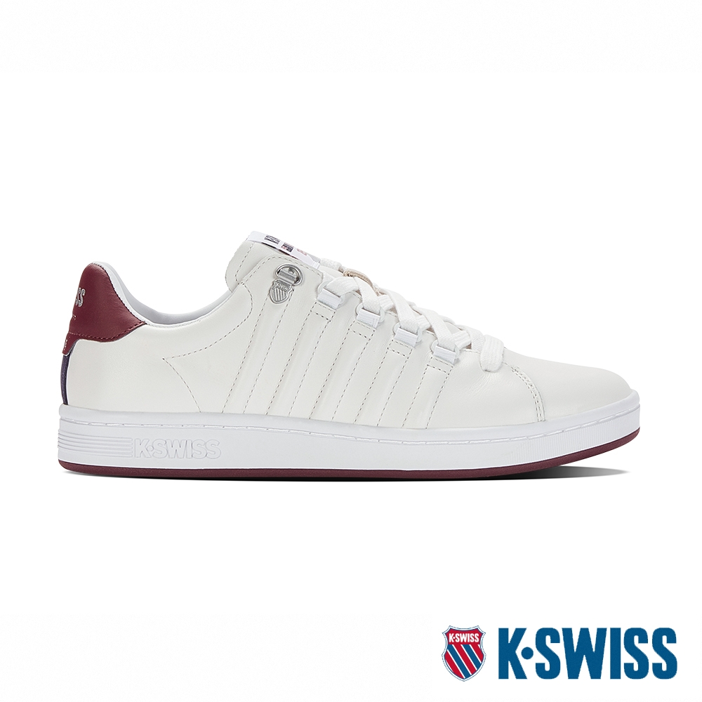 K-SWISS Lozan II時尚運動鞋-男-白/酒紅| 休閒鞋| Yahoo奇摩購物中心