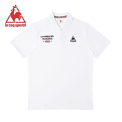 le coq sportif 法國公雞牌短袖POLO衫 男-白